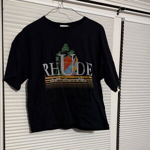 Rhude Black Graphic Short Sleeve Tee